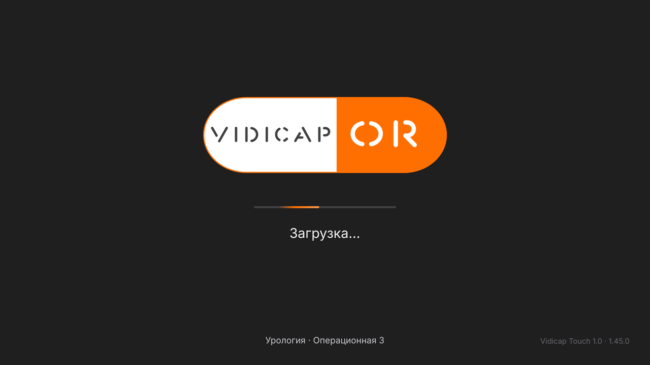 Vidicap Touch 1.0: тот же экран загрузки